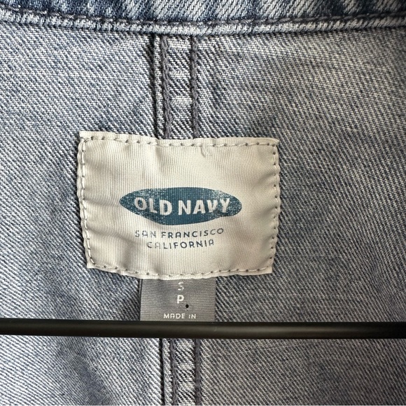 Old Navy Light & Dark Wash Button Front Pocket Jean Jacket Size Small - Picture 6 of 8